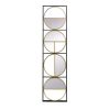 47.2 "in Eclectic Styling Metal Beaded Black Wall Mirror with Contemporary Design for Bedroom,Liveroom & Entryway