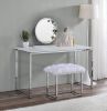 Tennos Vanity Desk in White &amp; Chrome Finish AC00903