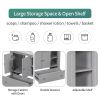 30" Bathroom Vanity Base Only; Solid Wood Frame; Bathroom Storage Cabinet with Doors and Drawers; Grey