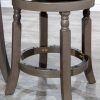 24" Counter Stool; Weathered Gray Finish; Charcoal Fabric Seat
