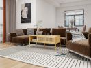 Coffee Table, Top Lifting, Natural Bamboo and Rattan, for Living Room