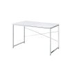Tennos Vanity Desk in White &amp; Chrome Finish AC00903