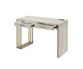 Tyeid Vanity Desk w/USB in Antique White &amp; Gold Finish AC00898