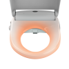 Elongated LED Light Electric Bidet Toilet Seat Heated Toilet Seat with Warm Air Dryer and Night Light