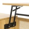 Coffee Table, Top Lifting, Natural Bamboo and Rattan, for Living Room
