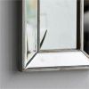 18x12" Modern Flair Medium Silver Rectangle Mirror with Mirrored Frame Silver Tones Wall Decor for Entryway, Living Room, Office, or Hallway