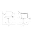 Manhattan Comfort Voyager Barley and Brushed Metal Woven Swivel Adjustable Accent Chair