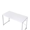 Tennos Vanity Desk in White &amp; Chrome Finish AC00903