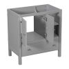 30" Bathroom Vanity Base Only; Solid Wood Frame; Bathroom Storage Cabinet with Doors and Drawers; Grey