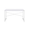 Tennos Vanity Desk in White &amp; Chrome Finish AC00903
