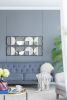 47.2 "in Eclectic Styling Metal Beaded Black Wall Mirror with Contemporary Design for Bedroom,Liveroom & Entryway