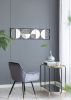 47.2 "in Eclectic Styling Metal Beaded Black Wall Mirror with Contemporary Design for Bedroom,Liveroom & Entryway