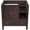 30&quot; Bathroom Vanity Base Only; Solid Wood Frame; Bathroom Storage Cabinet with Doors and Drawers; Brown