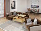 Coffee Table, Top Lifting, Natural Bamboo and Rattan, for Living Room