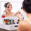 Wooden Mirror Vanity Desk Makeup Table; White