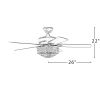 52" Naco 5-Blade LED Ceiling Fan with Remote Control
