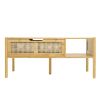 Coffee Table, Top Lifting, Natural Bamboo and Rattan, for Living Room