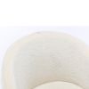 Desk Chair Faux Fur Task Chair; Modern Cute Accent Armchair Swivel Makeup Stool for Bedroom;  White