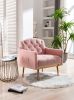 Accent Chair ,leisure single sofa with Rose Golden feet