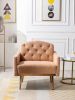 Accent Chair ,leisure single sofa with Rose Golden feet