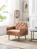 Accent Chair ,leisure single sofa with Rose Golden feet