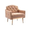 Accent Chair ,leisure single sofa with Rose Golden feet