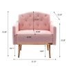 Accent Chair ,leisure single sofa with Rose Golden feet