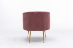 Velvet armchair accent chair tubchair with gold metal legs