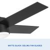 44 In Intergrated LED Ceiling Fan with Black /White  ABS Blade