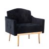 Accent Chair ,leisure single sofa with Rose Golden feet Item Code: W39531525 First Available: 2021-05-07 Return Rate: Low