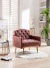 Accent Chair ,leisure single sofa with Rose Golden feet