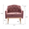Accent Chair ,leisure single sofa with Rose Golden feet