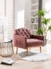 Accent Chair ,leisure single sofa with Rose Golden feet