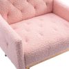 Accent Chair ,leisure single sofa with Rose Golden feet