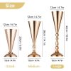 1/2Pcs Metal Candle Holders Flower Vase Centerpiece for Table Decor Candlestick Flower Pillar Road Lead Candelabra Wedding Party