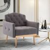 Accent Chair ,leisure single sofa with Rose Golden feet Item Code: W39531525 First Available: 2021-05-07 Return Rate: Low