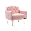 Accent Chair ,leisure single sofa with Rose Golden feet