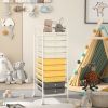 Rolling Storage Cart Organizer with 10 Compartments and 4 Universal Casters