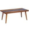 Coffee Table Teak Resin 39.4"x19.7"x15.7"